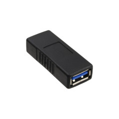 InLine - 35300P - Adaptateur USB 3.0 Femelle/Femelle, 5 Gbps, en Plastique - Noir