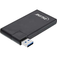 InLine 35391 180 Twist Hub USB 3.0 4 Ports pivotant Noir