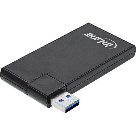InLine 35391 180 Twist Hub USB 3.0 4 Ports pivotant Noir