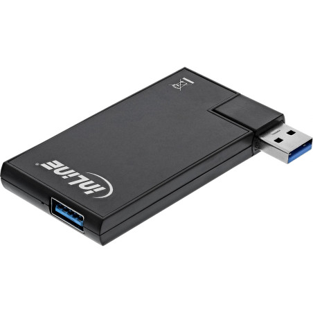 InLine 35391 180 Twist Hub USB 3.0 4 Ports pivotant Noir