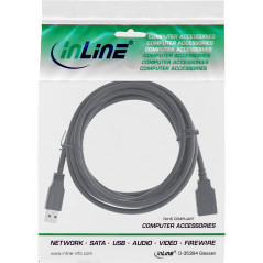 InLine 4043718153725 câble USB 1,5 m USB 3.2 Gen 1 (3.1 Gen 1) USB A Noir