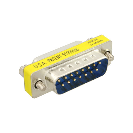 InLine 47719 Mini Adaptateur de Genre 15 Broches mâle vers Femelle