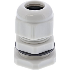 InLine 21487 Passe-câble IP68 avec Contre-écrou PG 13.5, Nylon, 6-12 mm, 10 pièces, Gris