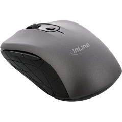 InLine® Souris 3 en 1 Bluetooth + 2 x 2,4 GHz sans Fil 5 Touches Optique Gris/Noir