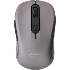 InLine® Souris 3 en 1 Bluetooth + 2 x 2,4 GHz sans Fil 5 Touches Optique Gris/Noir