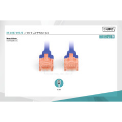 DIGITUS Câble LAN Cat 6-10m - RJ45 Câble réseau - UTP non blindé - Compatible Cat-6A & Cat-5e - Bleu