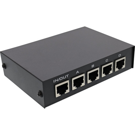 InLine Commutateur T RJ45 1 vers 4 5 Prises RJ45