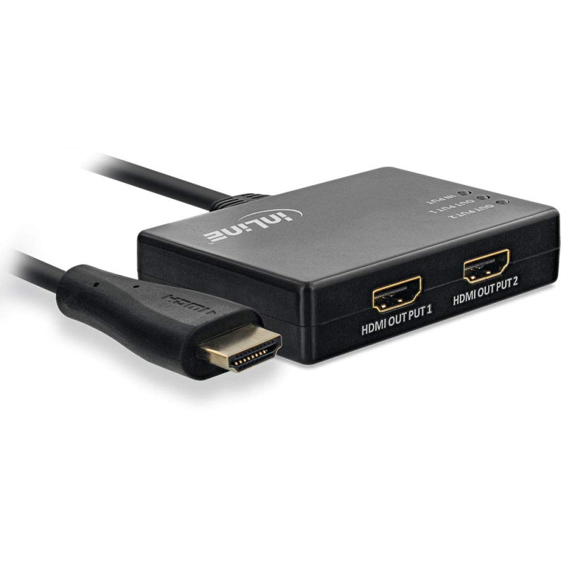 InLine® Répartiteur HDMI 2 Voies 4 K/60 Hz avec câble intégré 0,5 m InLine® Répartiteur HDMI 2 Voies 4 K/60 Hz avec câble intégré 0,5 m
