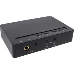 InLine 66670b USB 2.0 Sound Box 7.1 Bit, 48 kHz avec câble Toslink vers Toslink in/Out