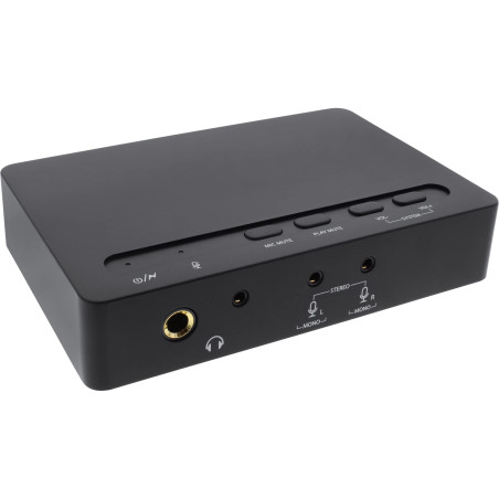 InLine 66670b USB 2.0 Sound Box 7.1 Bit, 48 kHz avec câble Toslink vers Toslink in/Out