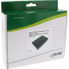InLine 66670b USB 2.0 Sound Box 7.1 Bit, 48 kHz avec câble Toslink vers Toslink in/Out