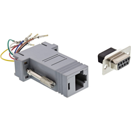 InLine 68889B Adaptateur Sub D 9 Broches vers Prise RJ45