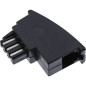 InLine 69948b TAE-F RJ11 Adaptateur interface de câble/genre Noir - Interface de câble/adaptateur de genre (TAE-F, RJ11, Mâle/Fe