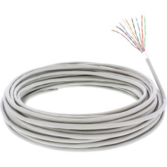 InLine 69978C Câble téléphonique 16 fils 8 x 2 x 0,6 mm à poser, anneau de 25 m