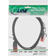 InLine 71250S Câble patch fin U/UTP Cat. 6 Noir 0,5 m