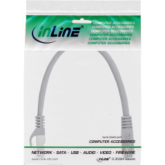 InLine 72533 Câble de raccordement SF/UTP Cat. 5e Gris 0,3 m