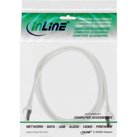 InLine 72550W Câble patch SF/UTP Cat. 5e Blanc 0,5 m