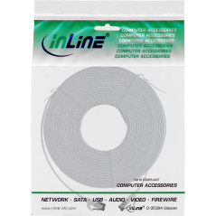 InLine® Câble patch plat U/FTP Cat. 8.1 - TPE sans halogène - Blanc - 7,5 m