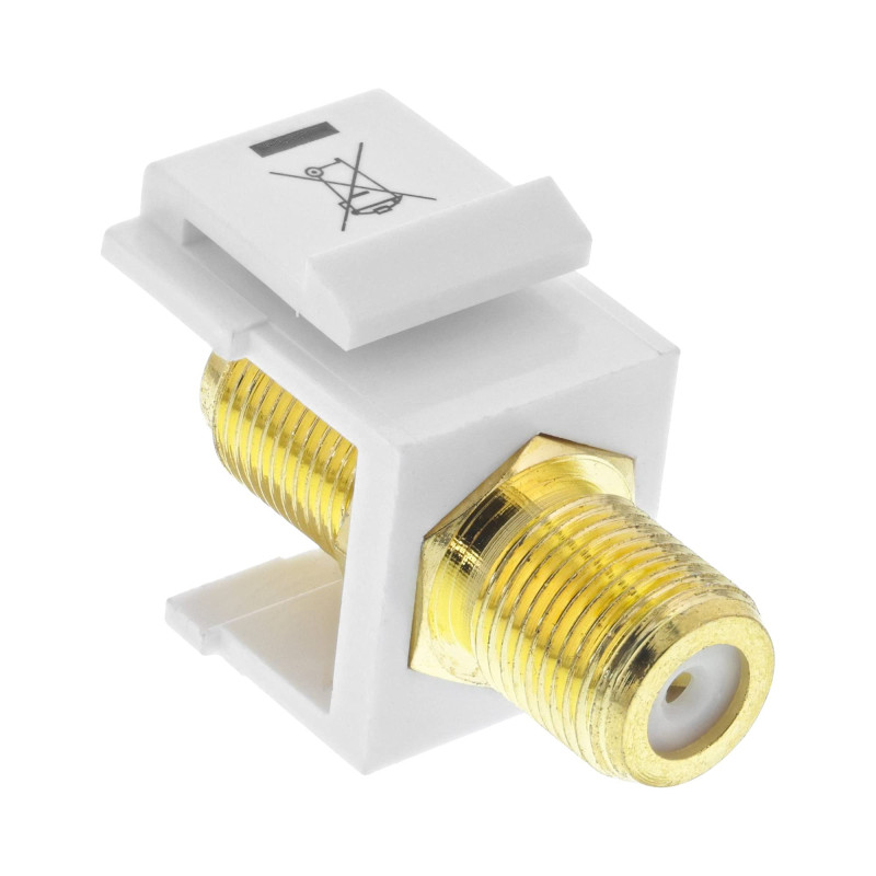InLine® Keystone Adaptateur de Connexion pour câble Satellite 2 Prises F Blanc InLine® Keystone Adaptateur de Connexion pour câble Satellite 2 Prises F Blanc