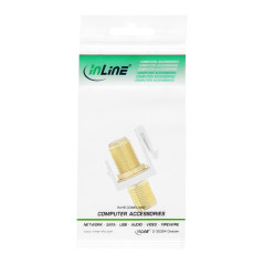InLine® Keystone Adaptateur de Connexion pour câble Satellite 2 Prises F Blanc