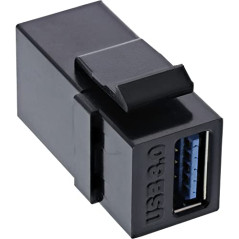 InLine 76202L USB 3.0 Keystone Snap-In Insert USB A Femelle/Femelle Noir