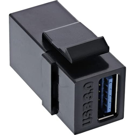 InLine 76202L USB 3.0 Keystone Snap-In Insert USB A Femelle/Femelle Noir
