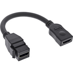 InLine® Câble Adaptateur HDMI Keystone 4K/30Hz HDMI A Femelle/Femelle Noir 0,2m