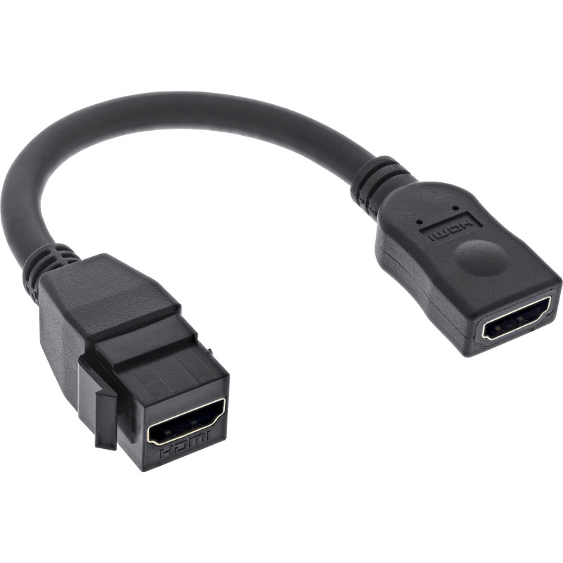 InLine® Câble Adaptateur HDMI Keystone 4K/30Hz HDMI A Femelle/Femelle Noir 0,2m InLine® Câble Adaptateur HDMI Keystone 4K/30Hz HDMI A Femelle/Femelle Noir 0,2m