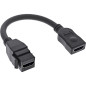 InLine® Câble Adaptateur HDMI Keystone 4K/30Hz HDMI A Femelle/Femelle Noir 0,2m InLine® Câble Adaptateur HDMI Keystone 4K/30Hz HDMI A Femelle/Femelle Noir 0,2m