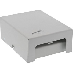 InLine® Plaque de Brassage encastrée pour 4 Prises Keystone RJ45 Métal Gris Clair RAL7035