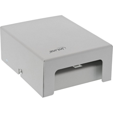 InLine® Plaque de Brassage encastrée pour 4 Prises Keystone RJ45 Métal Gris Clair RAL7035