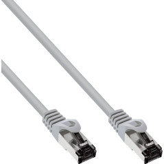 InLine® Câble Patch S/FTP (PiMf), catégorie 8.1, 2000 MHz, sans halogène, cuivre, Gris, 3 m