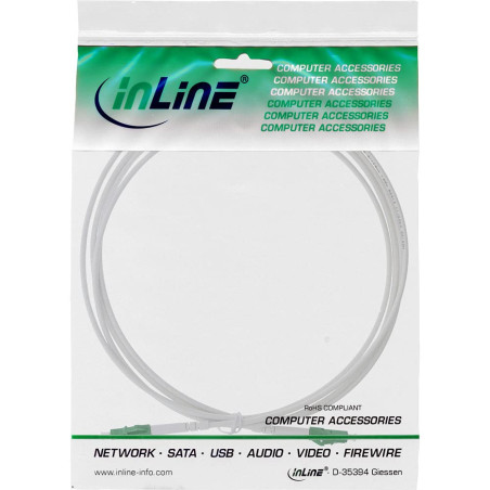 InLine 88203 câble de Fibre Optique 3 m LC/APC OS2