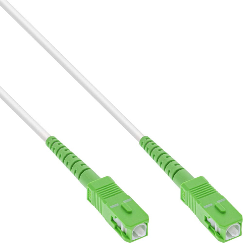 InLine 88355 câble de fibre optique 0,5 m SC/APC OS2 Blanc