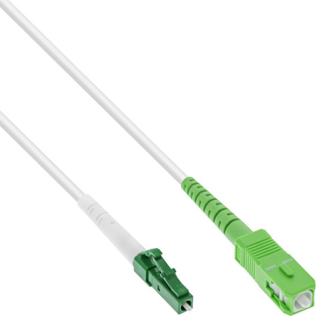 InLine 88455 câble de Fibre Optique 0,5 m LCAPC SCAPC OS2 Blanc