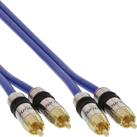 InLine 89702P Câble audio RCA Contacts dorés 2x RCA M/M 2 m