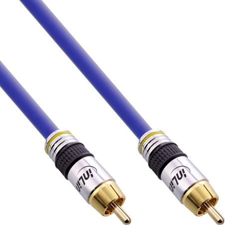 InLine 89801P Câble audio numérique/vidéo RCA Contacts dorés RCA M/M 1 m