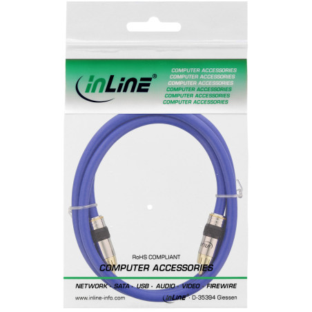 InLine 89801P Câble audio numérique/vidéo RCA Contacts dorés RCA M/M 1 m
