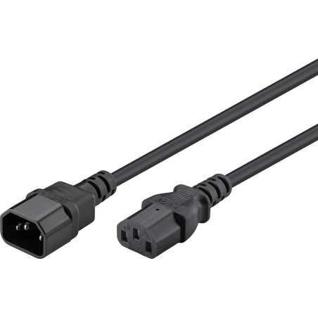 Wentronic S-100 le cordon d'alimentation (AC prise à fiche AC) 1m Noir (Import Allemagne)