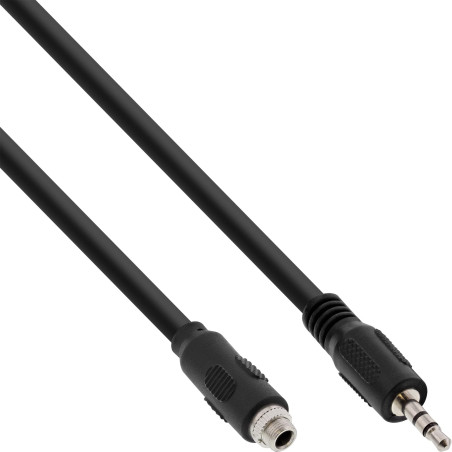 InLine 99303P Câble adaptateur audio fiche stéréo 3,5 mm vers prise encastrable avec filetage 0,6 m