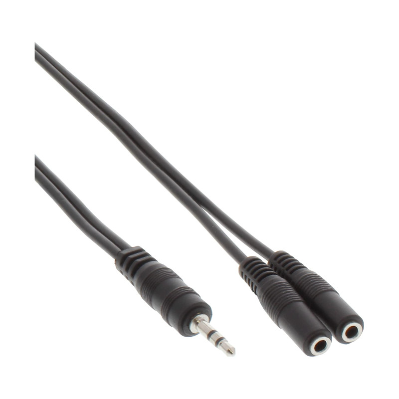 InLine Wentronic 99300A Câble stéréo en Y avec fiche jack 3,5 mm vers 2 prises jack 3,5 mm 1 m InLine Wentronic 99300A Câble stéréo en Y avec fiche jack 3,5 mm vers 2 prises jack 3,5 mm 1 m