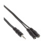 InLine Wentronic 99300A Câble stéréo en Y avec fiche jack 3,5 mm vers 2 prises jack 3,5 mm 1 m InLine Wentronic 99300A Câble stéréo en Y avec fiche jack 3,5 mm vers 2 prises jack 3,5 mm 1 m