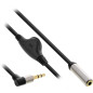 InLine 99253C Câble audio fin avec prise jack 3,5 mm mâle coudée/BU, avec contrôle du volume, 0,25 m InLine 99253C Câble audio fin avec prise jack 3,5 mm mâle coudée/BU, avec contrôle du volume, 0,25 m
