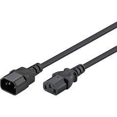 Wentronic S-100 le cordon d'alimentation (AC prise à fiche AC) 1m Noir (Import Allemagne)