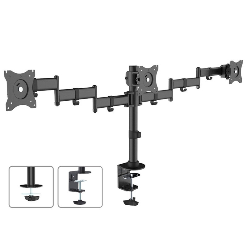 Maclean MC-691 Support de Bureau pour 3 écrans LCD 13"-27" 3x8kg VESA 75x75 100x100 (MC-691) Maclean MC-691 Support de Bureau pour 3 écrans LCD 13"-27" 3x8kg VESA 75x75 100x100 (MC-691)