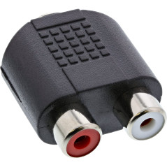 InLine 99346 3.5 mm 2 x RCA Noir de câble d'interface et Adaptateur