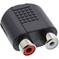 InLine 99346 3.5 mm 2 x RCA Noir de câble d'interface et Adaptateur
