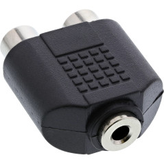 InLine 99346 3.5 mm 2 x RCA Noir de câble d'interface et Adaptateur