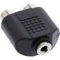 InLine 99346 3.5 mm 2 x RCA Noir de câble d'interface et Adaptateur