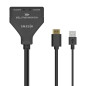 AISENS - A123-0654 - HDMI Duplicateur 4K@30Hz 1x2 avec alimentation USB et câble, noir, 30cm AISENS - A123-0654 - HDMI Duplicateur 4K@30Hz 1x2 avec alimentation USB et câble, noir, 30cm